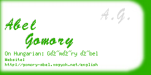 abel gomory business card